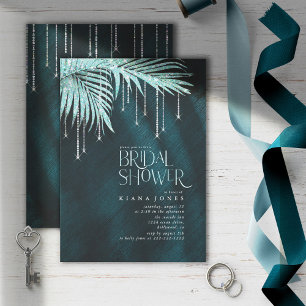 Jewel Palm Leaf Vrijgezellenfeest Blauwgroen ID830