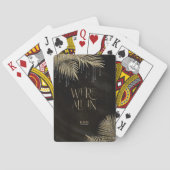 Jewel Palm Leaf Wedding All in Gold ID830 Pokerkaarten (Achterkant)