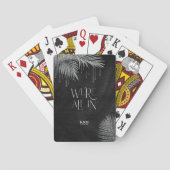 Jewel Palm Leaf Wedding All in Silver ID830 Pokerkaarten (Achterkant)