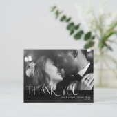 Jewel Palm Leaf Wedding Bedankt Silver ID830 Aankondigingskaart (Staand voorkant)