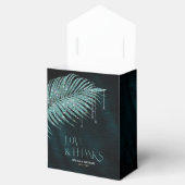 Jewel Palm Leaf Wedding Blauwgroen ID830 Bedankdoosjes (Geopend)