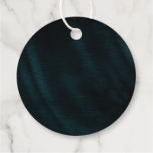 Jewel Palm Leaf Wedding Blauwgroen ID830 Bedankjes Labels (Achterkant)