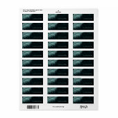 Jewel Palm Leaf Wedding Blauwgroen ID830 Etiket (Full Sheet)