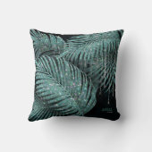 Jewel Palm Leaf Wedding Blauwgroen ID830 Kussen (Achterkant)