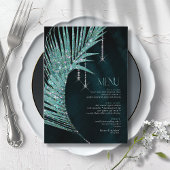Jewel Palm Leaf Wedding Blauwgroen ID830 Menu