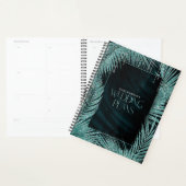 Jewel Palm Leaf Wedding Blauwgroen ID830 Planner (Display)