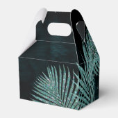 Jewel Palm Leaf Wedding Blauwgroen V2 ID830 Bedankdoosjes (Achterkant)