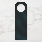 Jewel Palm Leaf Wedding Cheers Blauwgroen ID830 Flessenhanger (Achterkant)