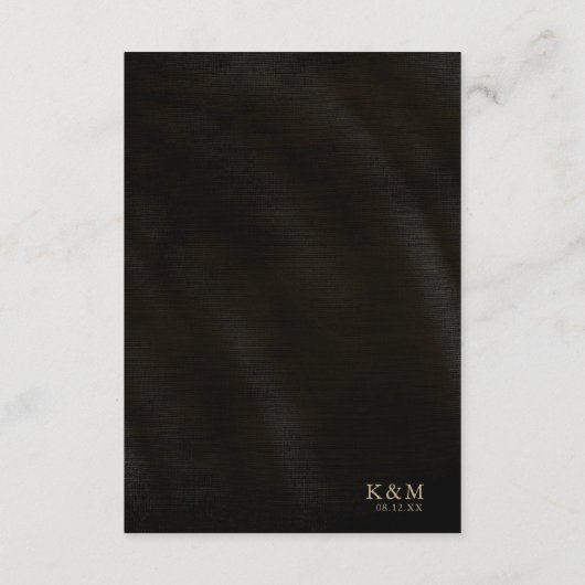 Jewel Palm Leaf Wedding Details Gold ID830 Informatiekaartje (Achterkant)