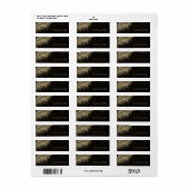 Jewel Palm Leaf Wedding Gold ID830 Etiket (Full Sheet)