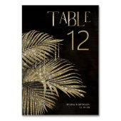 Jewel Palm Leaf Wedding Gold ID830 Kaart (Achterkant)