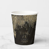 Jewel Palm Leaf Wedding Gold ID830 Papieren Bekers (Voorkant)