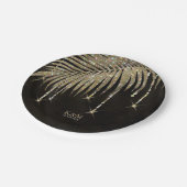 Jewel Palm Leaf Wedding Gold ID830 Papieren Bordje (Gekanteld)