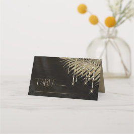 Jewel Palm Leaf Wedding Gold ID830 Plaatskaartje