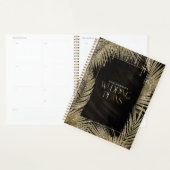 Jewel Palm Leaf Wedding Gold ID830 Planner (Display)