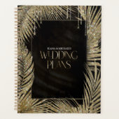 Jewel Palm Leaf Wedding Gold ID830 Planner (Voorkant)