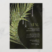 Jewel Palm Leaf Wedding Green ID830 Menu (Voorkant)