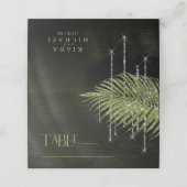Jewel Palm Leaf Wedding Green ID830 Place Card Plaatskaartje (Buitenkant ongevouwen)