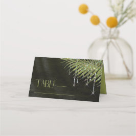 Jewel Palm Leaf Wedding Green ID830 Place Card Plaatskaartje