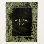 Jewel Palm Leaf Wedding Green ID830 Planner (Voorkant)