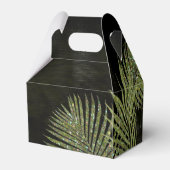 Jewel Palm Leaf Wedding Green V2 ID830 Bedankdoosjes (Achterkant)