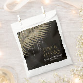 Jewel Palm Leaf Wedding Love Bedankt Gold ID83 Bedankzakje (Geknipt)