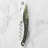 Jewel Palm Leaf Wedding Party Green ID830 Kurkentrekker (Voorkant)