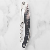 Jewel Palm Leaf Wedding Party Roos Gold/Nvy ID830 Kurkentrekker (Voorkant)