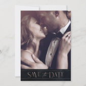 Jewel Palm Leaf Wedding Roos Gold ID830 Save The Date (Voorkant)