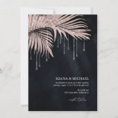 Jewel Palm Leaf Wedding Roos Gold/Navy ID830 (Voorkant)