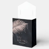 Jewel Palm Leaf Wedding Roos Gold/Navy ID830 Bedankdoosjes (Geopend)