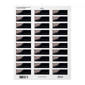 Jewel Palm Leaf Wedding Roos Gold/Navy ID830 Etiket (Full Sheet)