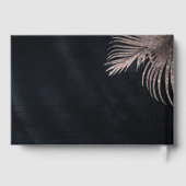 Jewel Palm Leaf Wedding Roos Gold/Navy ID830 Gastenboek (Achterkant)