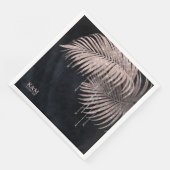 Jewel Palm Leaf Wedding Roos Gold/Navy ID830 Servet (Hoek)