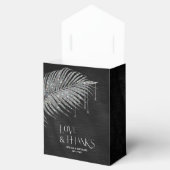 Jewel Palm Leaf Wedding Silver ID830 Bedankdoosjes (Geopend)