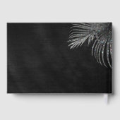 Jewel Palm Leaf Wedding Silver ID830 Gastenboek (Achterkant)