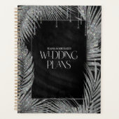 Jewel Palm Leaf Wedding Silver ID830 Planner (Voorkant)