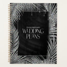 Jewel Palm Leaf Wedding Silver ID830 Planner