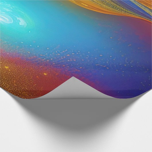 Jewel Rainbow Kleur Metallic Look Abstract Design Cadeaupapier (Hoek)