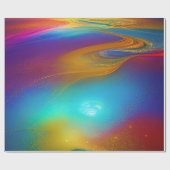 Jewel Rainbow Kleur Metallic Look Abstract Design Cadeaupapier (Vlak)