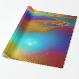 Jewel Rainbow Kleur Metallic Look Abstract Design Cadeaupapier