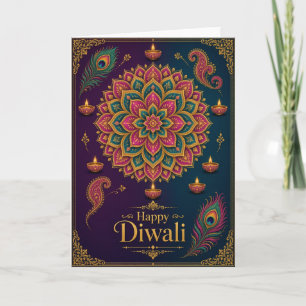 Jewel Rangoli Diwali Kaart