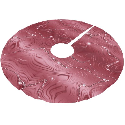 Jewel Red Glittery Glitz Kerstboom Rok (Gekanteld)