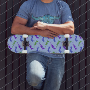 Jewel Salamander in Blue and Green Persoonlijk Skateboard