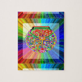 Jewel set in HEART CHAKRA Legpuzzel