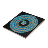 Jewel Snake Mandala Deco Tile/zwarte tegel Tegeltje (Zijkant)