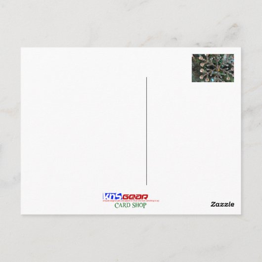 Jewel Snowflake, kerstboom, ornament Briefkaart (Achterkant)