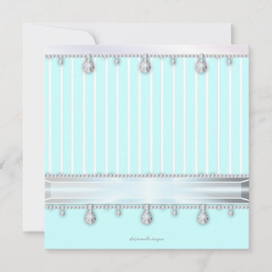 Jewel Sparkle Sweet 16 Birthday Party Kaart (Voorkant)