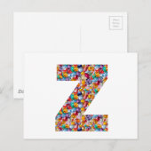 Jewel Stone Bezaaid Alpha ZZZ Z ZZ Verjaardagscade Briefkaart (Voorkant / Achterkant)