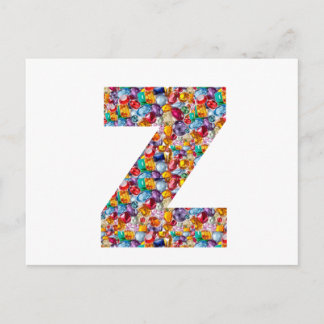 Jewel Stone Bezaaid Alpha ZZZ Z ZZ Verjaardagscade Briefkaart